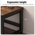 thumbnail image 4 of 47" Heavy Duty Home Office Computer Desk with 40mm Panel Metal Frame Writing Study Work Table PC Laptop Desk Easy Assembly(47in(120cm), Walnut), 4 of 7
