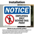 thumbnail image 3 of (2 Pack) Employees Only Beyond This Point OSHA Notice Sign 24 Inch X 18 Inch Vinyl Label Decal Sticker Weather Resistant, UV Protected for Workplace, Business, and Construction Site,, 3 of 7