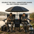 thumbnail image 5 of DXZ 2 Person Folding Camping Chair with Removable Umbrella, Cooler Bag and Carry Bag, Double Outdoor Beach Chair for Camping, Picnic, Fishing and Sports Events, 5 of 8