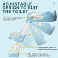thumbnail image 2 of BRINJOY Potty Training Seat with Step Stool Ladder, Foldable Toddler Potty Seat for Toilet with Splash Guard, Cushioned Seat, and Anti-Slip Pad for Girls & Boys (Light Blue), 2 of 8