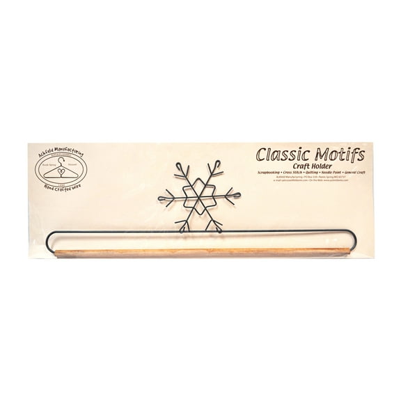 Classic Motifs Snowflake 16 Inch Fabric Holder With Dowel