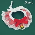 thumbnail image 2 of Pet bib cat lace bib dog saliva towel with bell cute cat bib, 2 of 6