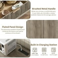 thumbnail image 4 of Vecenuy Buffet Cabinet Fluted Sideboard 47.2" Accent Cabinet with Adjustable Shelves，Modern Coffee Bar with Charging Station, for Dining Room, Living Room, Grey, 4 of 8