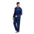 thumbnail image 2 of Tony & Candice Men's Classic Satin Pajama Set Adult Sleepwear (XX-Large, Navy Blue), 2 of 4