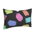 thumbnail image 2 of YFYANG Super Soft Rectangular Plush Cushion Cover (Without Pillow Insert), Simple Watercolor Art Comfort and Non-Pilling Hidden Zip Bedroom Sofa Pillowcases, 20"x30", 2 of 9