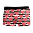 thumbnail image 4 of Men's Boxer Briefs Heart Print Trend Stretch Comfortable Cotton Underwear Elastic Waistband Soft Breathable Trunks White XL, 4 of 4