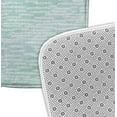 thumbnail image 2 of Simply Daisy 24" x 17" Plush Microfiber Aqua Marled Knit Stripe Bath Mat, 2 of 3