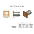 thumbnail image 4 of Copper Louvered Dryer Vent (4"-12") Duct Size: 4", Mount Type: Stucco, 4 of 4