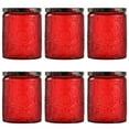 thumbnail image 1 of MasteelfCA 6pcs Embossed Glass Candle Container Kits Empty Round Candle Making Mason Jars, 1 of 8