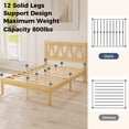 thumbnail image 4 of Full Size Bed Frame, Solid Rubberwood Bed with 700lbs Weight Capacity for Home Bedroom Easy Assembly, 4 of 7