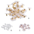 thumbnail image 2 of 100 pares de respaldos de pendientes para tachuelas, tapones de forma única, topes traseros de seguridad perforados, anillos, accesorios, Kit de Ropa, zapatos y accesorios Miscelánea oro rosa Minnieouse AP008890-03B, 2 of 6