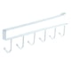 thumbnail image 2 of Soporte para tazas bajo estante con 6 ganchos, estante multifuncional para utensilios de cocina para colgar, Estilo 1 blanco, 2 of 9
