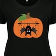 thumbnail image 4 of Inktastic Halloween Pumpkin Funny Bat Women's Plus Size T-Shirt, 4 of 5