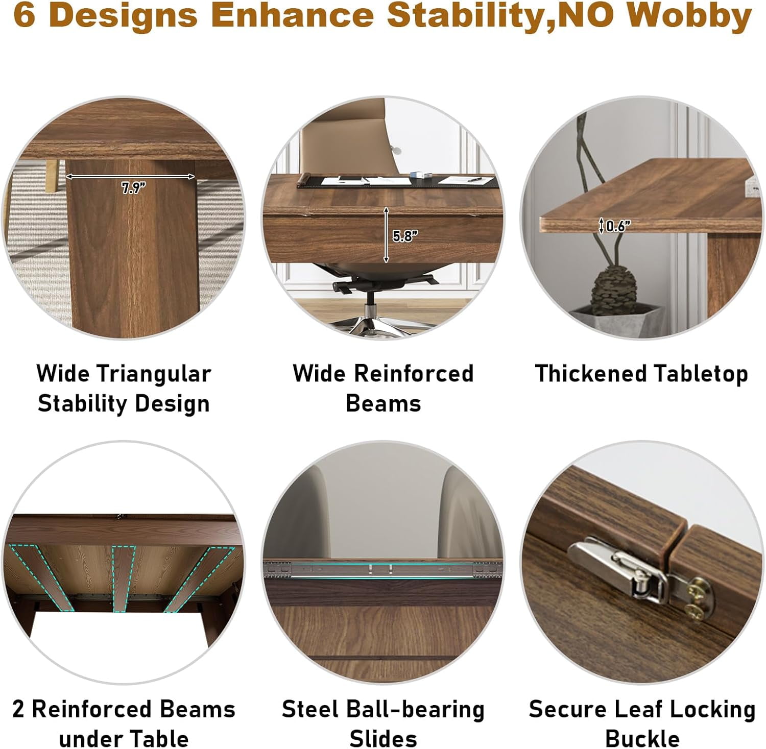 ChVans 70.8"-110" Extendable Dining Table for 6-12 Person, Large Wood Kitchen Table, Rectangular Table for Gatherings, Meeting for Small Kitchens, Dining Office Areas