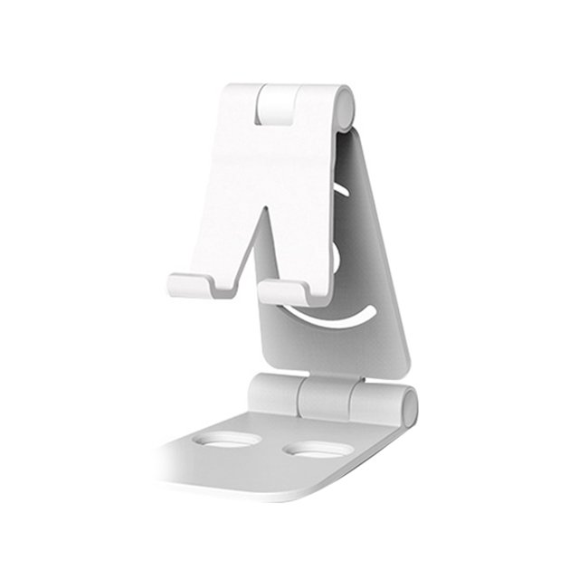Portable Foldable Desktop Tablet Phone Bracket Lazy Holder for Smartphones and Tablets below 8 inch-White