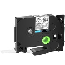 GREENCYCLE 1PK Compatible for Brother P-touch White on Clear 12mm 8m TZ TZE TZe-135 TZ-135 TZe135 TZ135 Laminated Label Tape