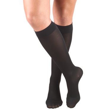 Truform Women's 15-20 MmHg Medical Compression Socks - Knee High Moderate Support, Tan, Size Large