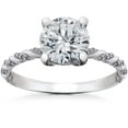 thumbnail image 1 of 1 5/8 ct Lab Grown Round Eco Friendly Diamond Mia Engagement Ring 14k White Gold, 1 of 2