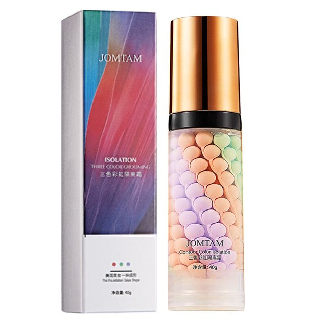 Jomtam-crema de Base de maquillaje resistente al agua, crema de Base de maquillaje Natural, 40g, aislamiento de Color de contorno Fivean unisex