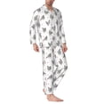 thumbnail image 2 of Salouo Funny Chicken Print Button-Front Long Sleeve Pajama Set for Men, Soft 2Pjs Men's Long Sleeve Sleepwear-Large, 2 of 7