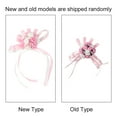 thumbnail image 5 of Hand Flower Wrist Flower Wrist Corsage Wedding Wrist Flower Bridal Wrist Flower Wedding Bridal Bridesmaid Wrist Corsage Party Prom Dance Hand Ribbon Flower #3 Pink   White, 5 of 5