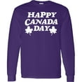 thumbnail image 3 of Inktastic Happy Canada Day with Distressed Maple Leaves Long Sleeve T-Shirt, 3 of 5