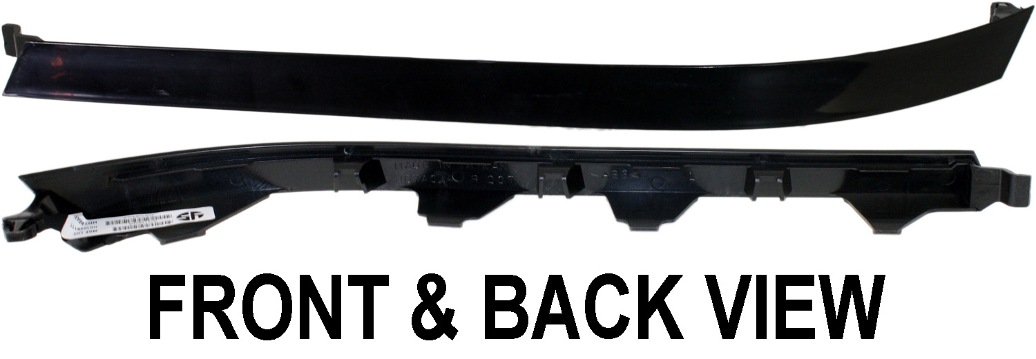 Bumper Trim Compatible With 2003-2005 Honda Pilot Front, Left Driver Black