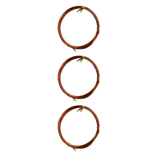 Vogacara Alambres artesanales Material de aluminio Hilo trenzado Buena flexibilidad Líneas de joyería Diseño exquisito para la fabricación Bronce 3piezas