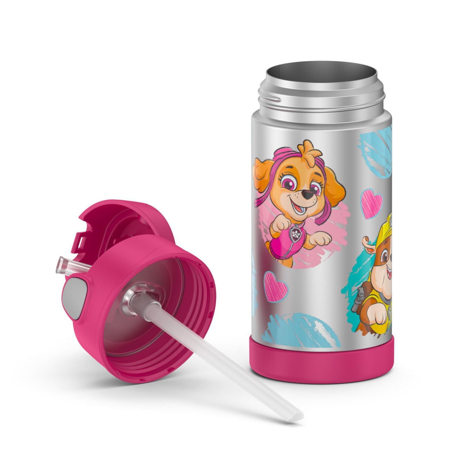 Bouteille de paille isolée sous vide Thermos Funtainer de 12 OZ, PAW Patrol Skye
