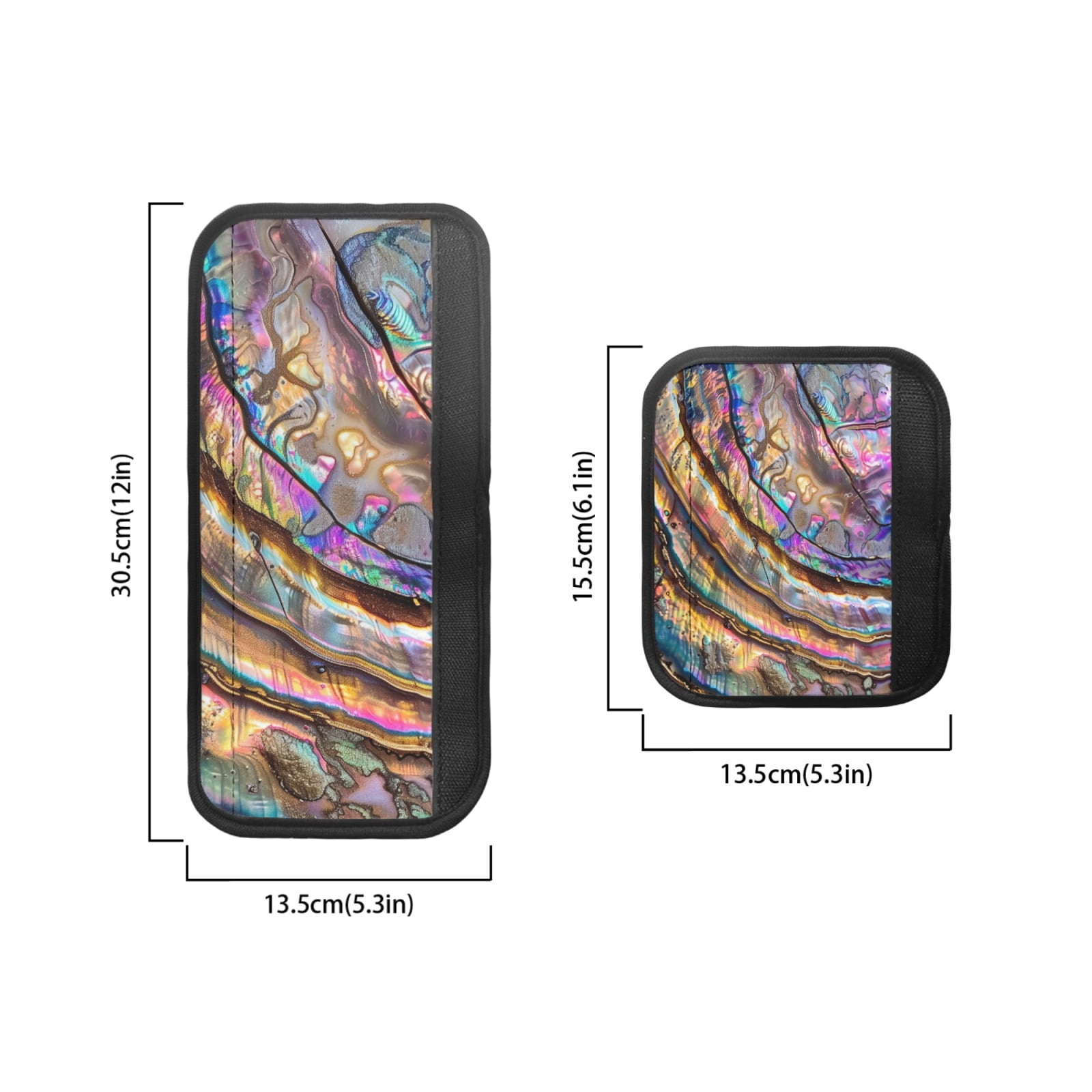 SEANATIVE Refrigerator Door Handle Covers Set of 6 Neoprene Kitchen Appliance Handle Anti-Dust Protector for Fridge Microwave Kitchen Cabinet Stove Dishwasher, Abalone Shell Print Iridescence