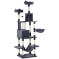 thumbnail image 1 of CoSoTower 81" Large Cat Tree w/ Scratching Posts, Condos, Beds, Hammocks, Jumping Platforms, Toy Balls, Rope Cat Toy, Dark Grey, 1 of 7
