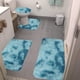 thumbnail image 5 of Uuiauoio Solid Color Bath Mats 4 Set,Bathroom Rugs,Toilet Mats Universal,Soft and Comfortable,Water Absorption,Non-Slip Thick Washable,Easier to Dry(15.7x31.5in,15.7x23.6in,15.7x19.6in,15.7x14.9in), 5 of 7