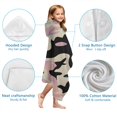 thumbnail image 7 of Pink Purple Camo Gradient Pattern Hooded Bath Towel，60"x35" for Ages 3 To 12 Kids, Quick Dry Lightweight Soft Microfiber Hood Beach Towel Cover Up for Kids, 7 of 7