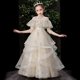thumbnail image 3 of Vestido de pasarela para niños, vestido de princesa anfitriona, vestido de niña de las flores, boda, niña, cumpleaños de niña, hilo hinchado, 3 of 5