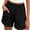 Black, variant on Summer Thin Outerwear High Waist Wide Leg Slimming and Relaxed Casual Base Cotton Shorts Black S