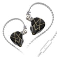 thumbnail image 1 of Auricular con cable Smartphone KZ ASX 3,5 mm 2 pines Auricular Cable desmontable Auriculares portátiles de metal para caminar Sonido de llamada Auriculares de audio Negro con micrófono Eigraketly EL005466-04B, 1 of 2