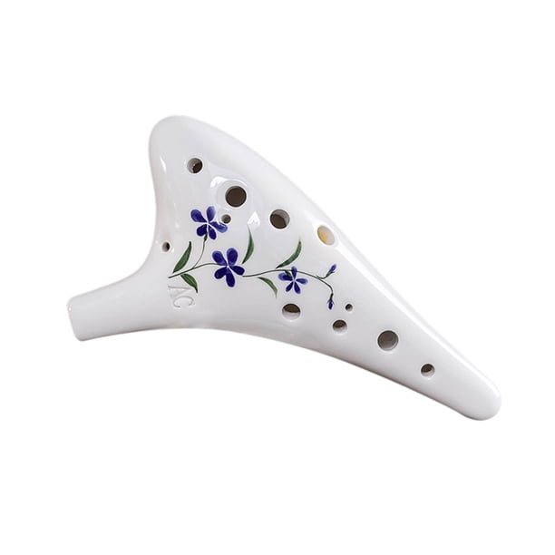 Cabeza Redonda De 12 Agujeros Cerámica Ocarina Alto C Pintada A Mano