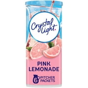 Crystal Light Pink Lemonade Naturally Flavored Powdered Drink Mix, 6 ct Pitcher Packets
