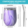 thumbnail image 5 of 12oz Insulated Wine Tumbler with Lid & Straw, Stainless Steel Egg Shape Cup, Liquid & Marble Print, 5 of 5