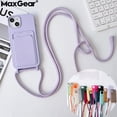 thumbnail image 2 of Funda de teléfono con correa de cordón cruzado, carcasa de silicona líquida para iPhone 15, 14, 13, 12, 11 Pro Max, SE, X, XR, XS Max, 7, 8 Plus, 2 of 5