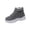 Gray, variant on Knee High Boots Women Fashionable Casual Winter Warm Short Boots Solid Color Round Toe Front Lace-Up Thick Sole Ankle Boots