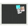 thumbnail image 2 of PinPix 19x15 Custom Cork Bulletin Board White - Black Clover Poster Board Has a Fabric Style Canvas Finish, Framed in White - Black Clover, by ArtToFrames (PinPix-135), 2 of 5