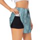thumbnail image 1 of Balery Turquoise Wooden1 Pantalones cortos deportivos para mujer con forro y dos bolsillos, elásticos, para entrenamiento, gimnasio, yoga-Large, 1 of 7
