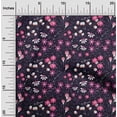 thumbnail image 2 of oneOone Cotton Silk Purple Fabric Leaves & Flower Dress Material Fabric Print Fabric By The Yard 42 Inch Wide-M6, 2 of 6