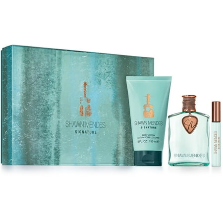 - Shawn Mendes Signature for Unisex Fall 2017 Gift Set - Eau de Parfum Spray 3.4 oz + Body Lotion 5.0 oz + Rollerball 0.33 oz