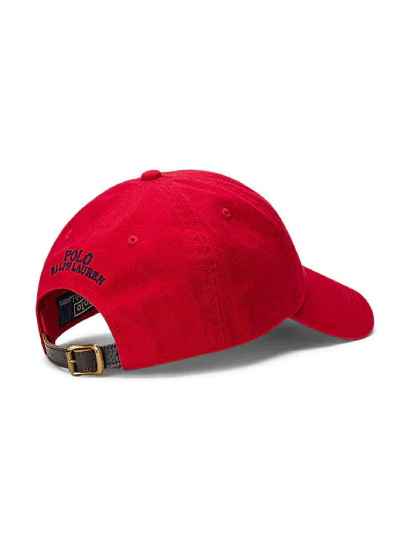 Polo Ralph Lauren Men's Polo Bear Chino Ball Cap Hat Bold Red