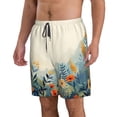 thumbnail image 2 of Zufioo Floral Mountain Landscape for Men's Casual Beach Shorts, Sports Fitness Quick-drying Drawstring Shorts with Pockets for Home Wear-Large, 2 of 6
