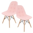 thumbnail image 1 of Set De Sillas Estilo Eames Gaon Home GN-PUEC01 Tapizadas En Vinipiel Rosa, 1 of 8