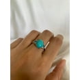thumbnail image 3 of Carillon Turquoise Ring, Gemstone Cluster 2.88 ct 925 Sterling Silver Ring for Women, Ring Size : 6, 3 of 5
