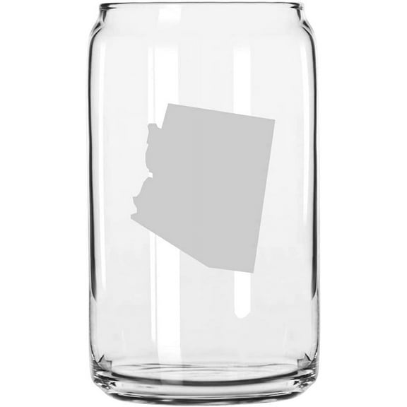 Arizona States Etched 16oz Libbey Can Glass